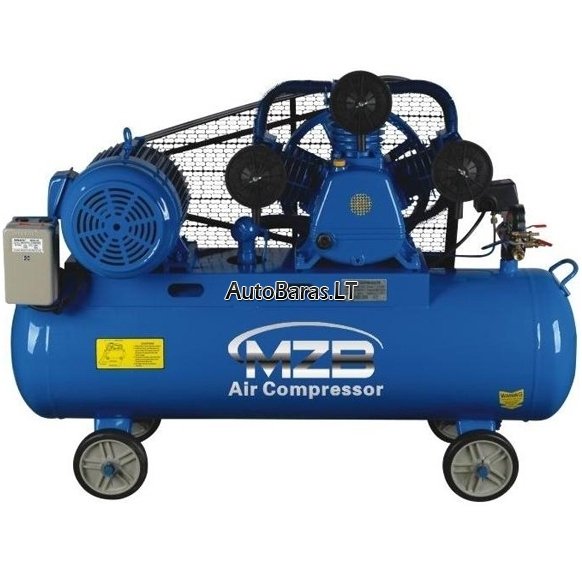 MZB oro kompresorius su diržine pavara - 7,5kw ; 180l ; 660l/min ; 12.5bar - trifazis