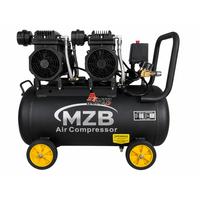NUOMA - MZB Oro kompresorius betepalinis 50l 420L/min 8bar + Resyveriai 16l ir 25l