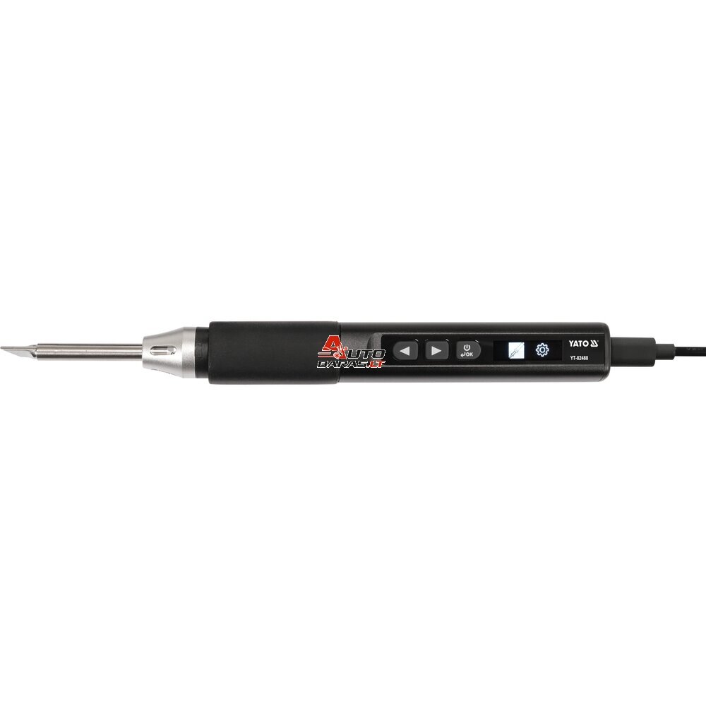 YATO Nešiojamas skaitmeninis lituoklis USB-C T12 su OLED 96W 1