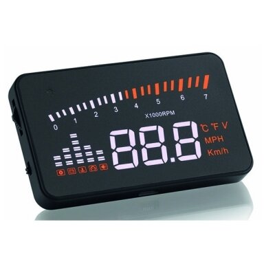OBD K27 PRIEKINIO STIKLO „HUD 3“ SKAITMENINIS EKRANAS / Projekcija