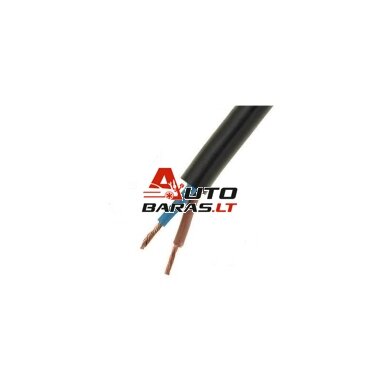 OMY maitinimo kabelis 2x0.75mm2 (juodas)