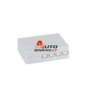 Optinė sieninė dėžutė ant DIN TB-DIN-4 (4 skaid., SC Dupl./LC Duplex, be adapterių)