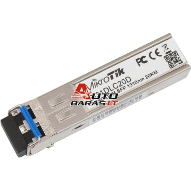 Optinis integruojamas keitiklis MikroTik S-31DLC20D (SFP, 1.25Gbps, SM, 20km, 1310nm)