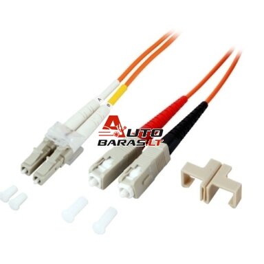 Optinis jungiamasis laidas LC-SC MM Duplex (2m, 2mm, oranžinis)
