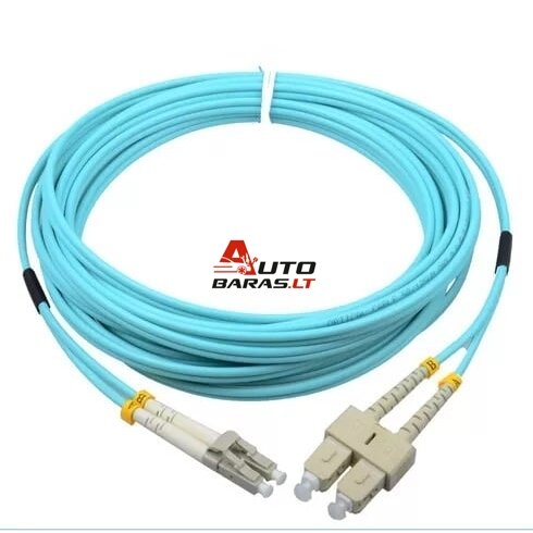 Optinis jungiamasis laidas LC/UPC–SC/UPC (SM, duplex, 3mm, G657A1, 9/125µ, OS1/OS2, LSZH, 2m)