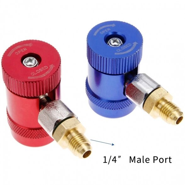 Oro kondicionierių R1234yf jungtys 1/4" su išoriniu sriegiu 2vnt. 1