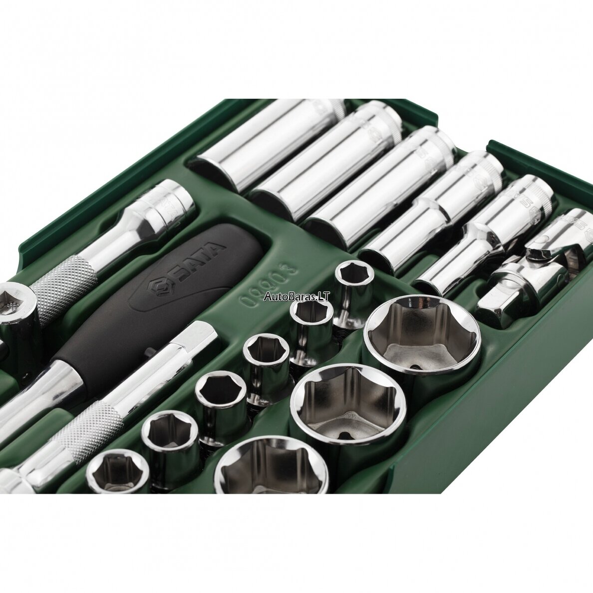 SATA Padėklas. Galvučių rinkinys 1/2"  27vnt.