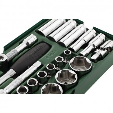 SATA Padėklas. Galvučių rinkinys 1/2"  27vnt.