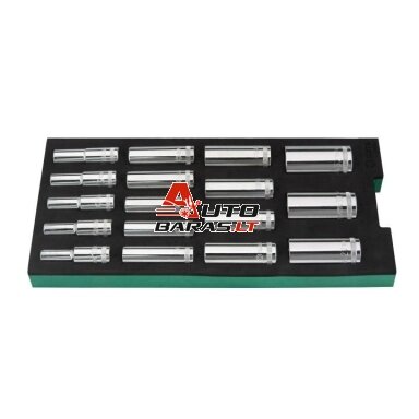 SATA Padėklas. Prailgintų galvučių rinkinys 1/2'' 17vnt.