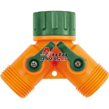 Paskirstytojas dvišakis laistymo žarnai 3/4" Paskirstytojas dvišakis laistymo žarnai 3/4"