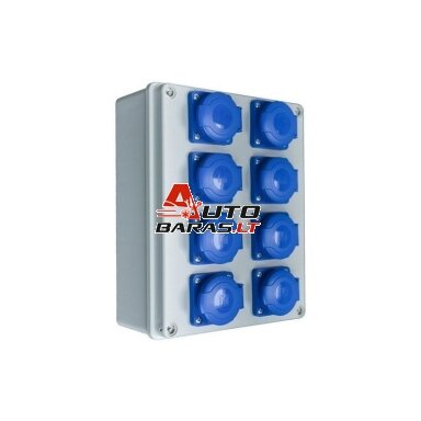 PawBol R-BOX B.1605-S plastikinis skydelis su kištukiniais lizdais (8x16A/250V) PawBol R-BOX B.1605-S plastikinis skydelis su kištukiniais lizdais (8x16A/250V)