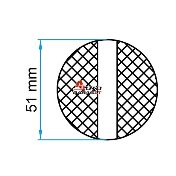 Padas guminis domkratui Ø51mm su išpjova pasitiprintas 3