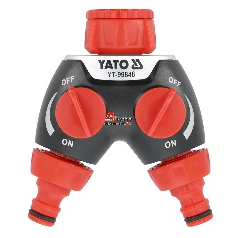 YATO Paskirstytojas trišakis čiaupui-laistymo žarnai 3/4" - 1"