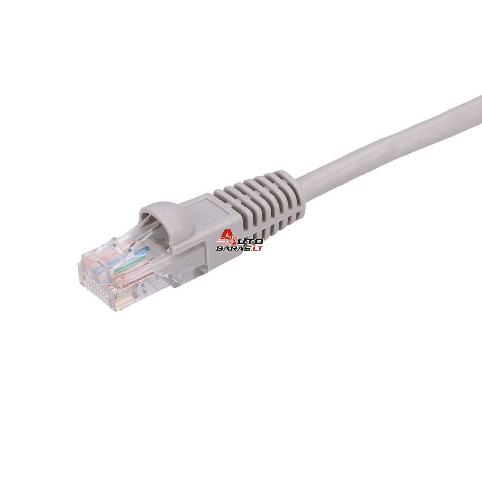 Patch kabelis Extralink UTP Cat5e (10 m., pilkas, PVC, PE, 0,5 mm, AWG26)