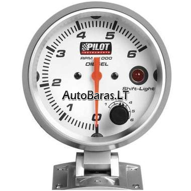 Pilot GAUGE - matuoklis / gauge - Tachometras (dyzeliams) 95 mm su signaline lempute (shift light)