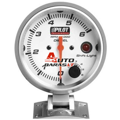 Pilot GAUGE - matuoklis / gauge - Tachometras (dyzeliams) 95 mm su signaline lempute (shift light) Pilot GAUGE - matuoklis / gauge - Tachometras (dyzeliams) 95 mm su signaline lempute (shift light)