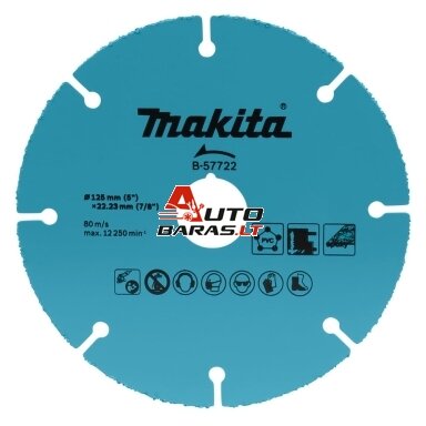 Pjovimo diskas 125mm Makita B-57722 Pjovimo diskas 125mm Makita B-57722