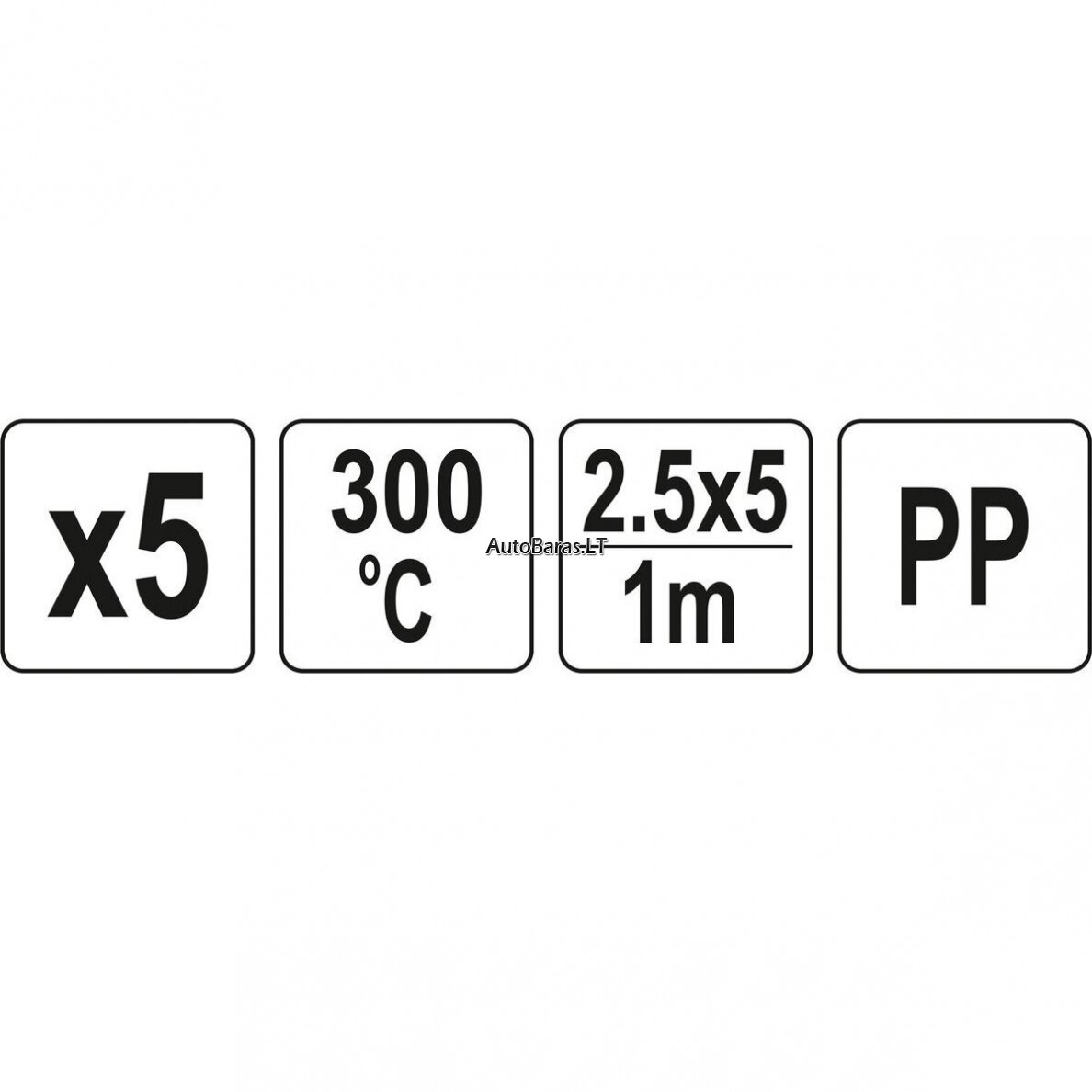 Plastiko suvirinimo juostų rinkinys (5vnt) (PP polipropilenas) 2.5x5mm 5х1m 2