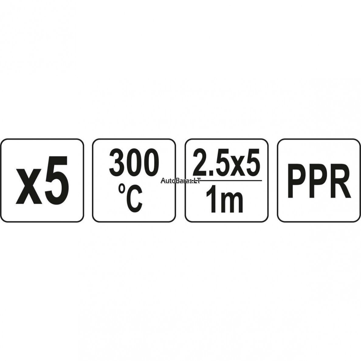 Plastiko suvirinimo juostų rinkinys (5vnt) (PPR polipropilenas) 2.5x5mm 5х1m 2