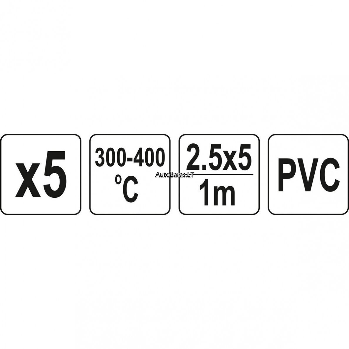 Plastiko suvirinimo juostų rinkinys (5vnt) (PVC polivinilchloridas) 2.5x5mm 5х1m 2