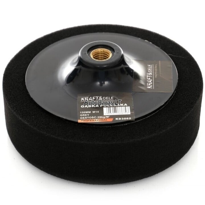 KRAFTDELE Poliravimo kempinė 150mm 28kg/m3 (juoda)
