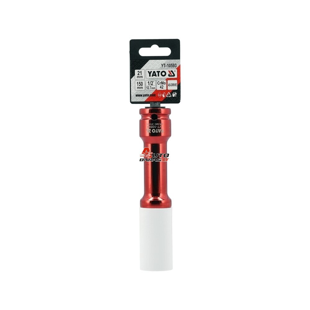YATO Prailginta smūginė galvutė 1/2'' plonasienė su apsauga L=150mm 3