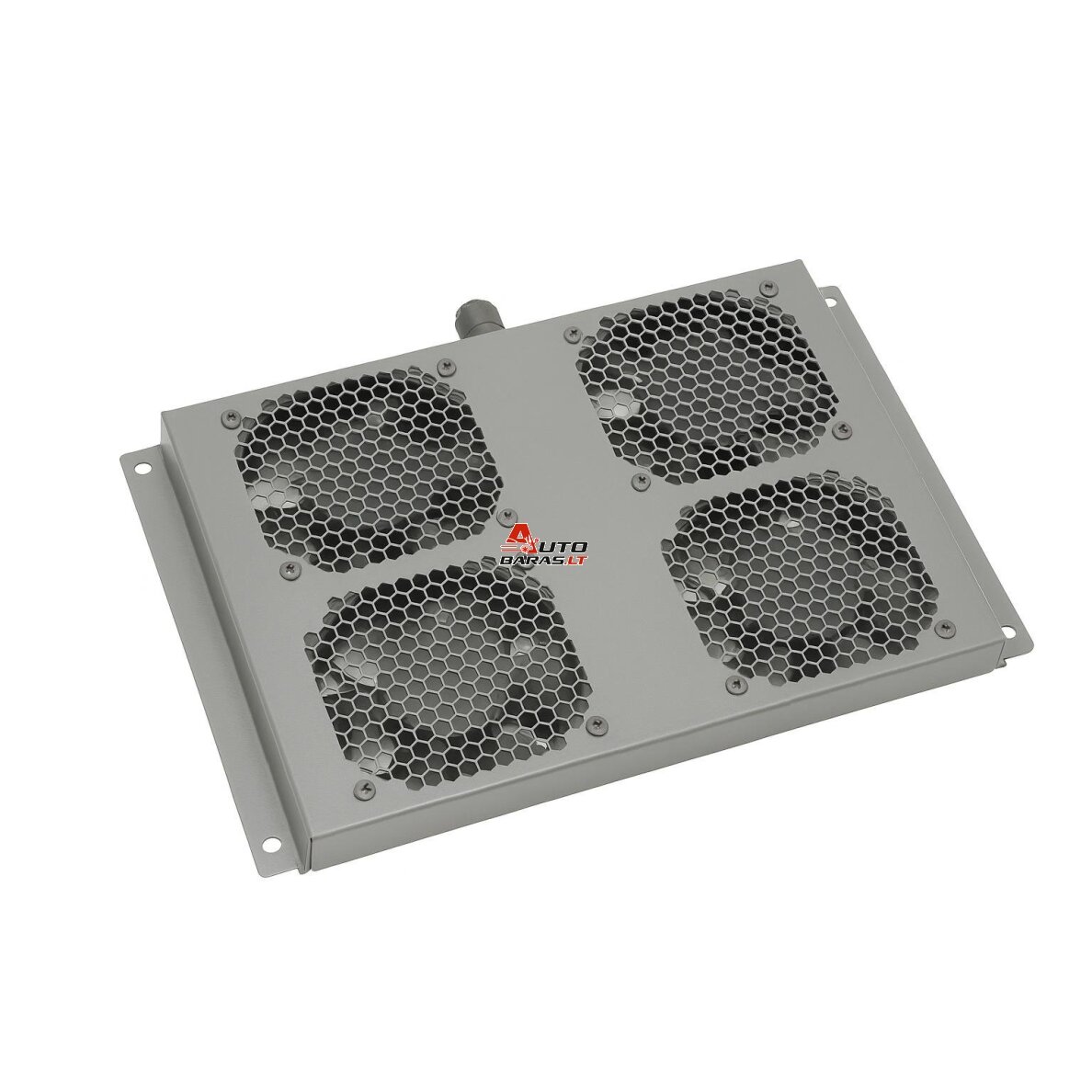 Ventiliatorių blokas 19'' AFS-4 A2 serijos spintoms (4 ventiliatoriai, 800–1000mm, pilkas, komplektas 2x2, sujungiamas)