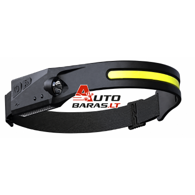 Prožektorius darbui COB+SMD (3W) (ant galvos su sens.) (įkraunamas) Prožektorius darbui COB+SMD (3W) (ant galvos su sens.) (įkraunamas)