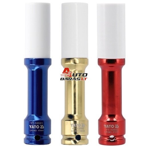 YATO Prailginta smūginė galvutė 1/2'' plonasienė su apsauga L=150mm