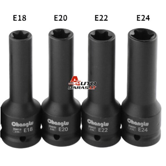 Prailginta smūginė galvutė 3/4" E-Torx 1