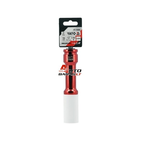 YATO Prailginta smūginė galvutė 1/2'' plonasienė su apsauga L=150mm 3