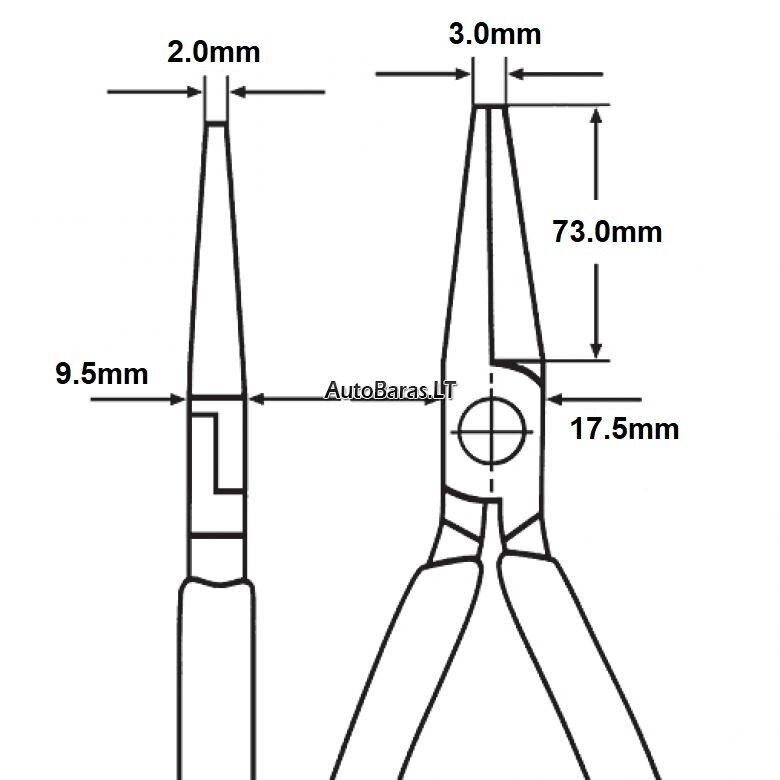 Prailgintos lenktos replės 200mm KNIPEX 4