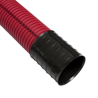 Raudonas gofruotas vamzdis D50 / d42 su viela Pipelife (be halogenų, 750N/5cm, 6m)