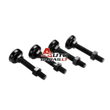 Reguliuojamo aukščio spintos kojelės (100mm, Ø12mm) Reguliuojamo aukščio spintos kojelės (100mm, Ø12mm)