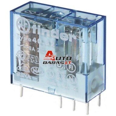 Relė 2 grupių 40 serijos Finder 405290120000 (12V DC, 8A/250VAC) Relė 2 grupių 40 serijos Finder 405290120000 (12V DC, 8A/250VAC)