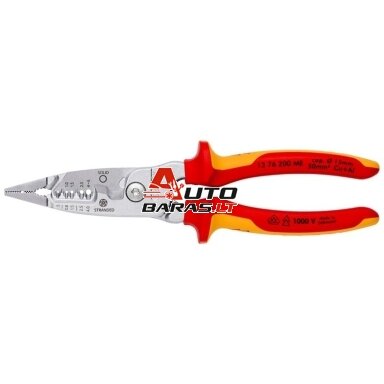 Replės elektros instaliacijos darbams daugiafunkc. VDE 200mm KNIPEX Replės elektros instaliacijos darbams daugiafunkc. VDE 200mm KNIPEX