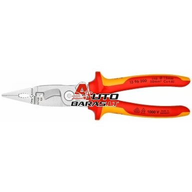 Replės elektros instaliacijos darbams VDE 200mm KNIPEX Replės elektros instaliacijos darbams VDE 200mm KNIPEX