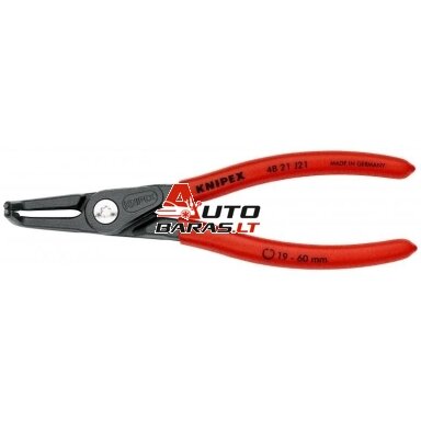 Replės vidiniams žiedams. Lenktos 165mm (Ø19-60mm) KNIPEX
