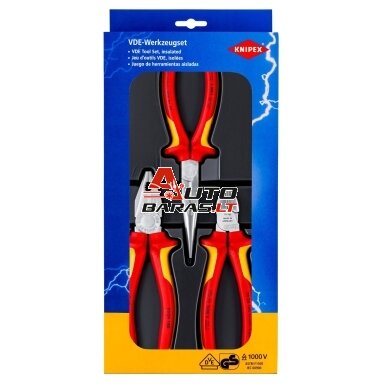 Replių rinkinys elektrikams Knipex 00 20 12 (3 vnt., 1000V) Replių rinkinys elektrikams Knipex 00 20 12 (3 vnt., 1000V)