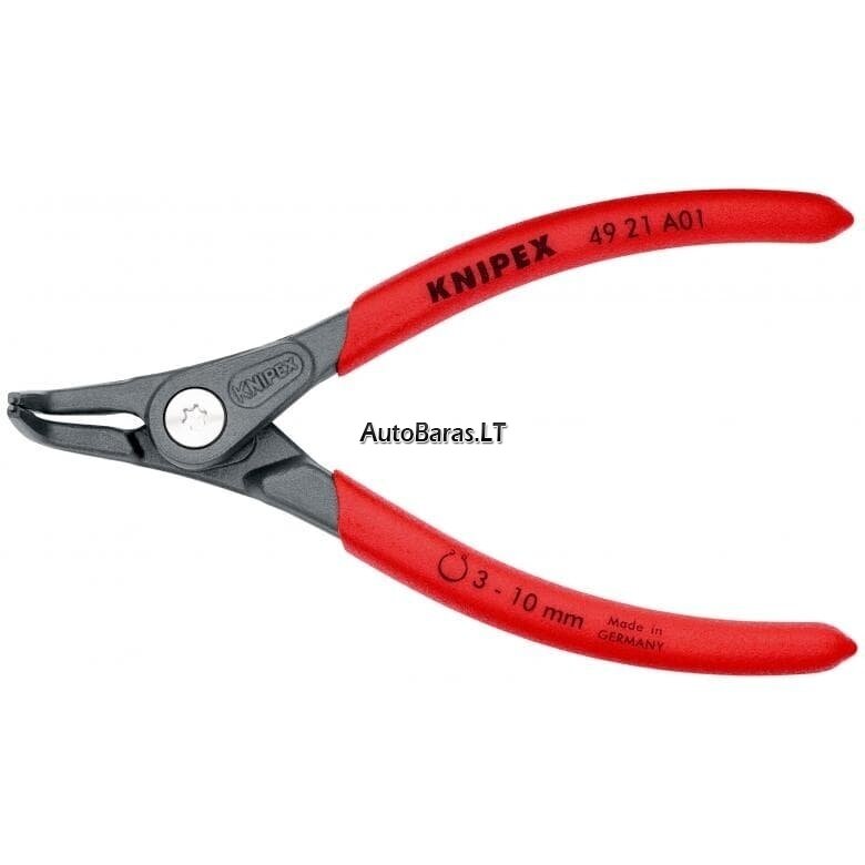 Replės išoriniams žiedams. Lenktos 130mm (Ø3-10mm) KNIPEX