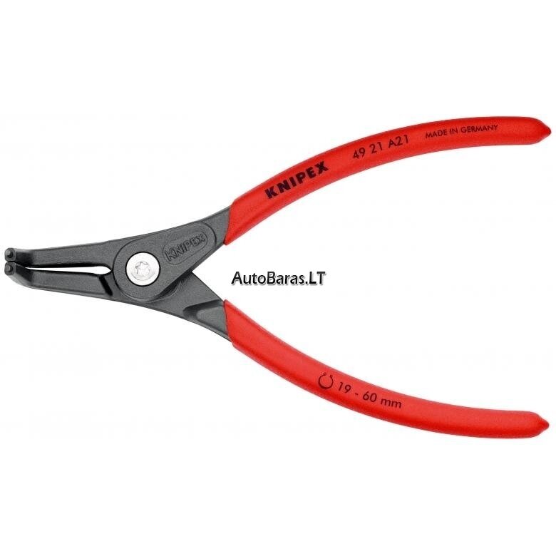 Replės išoriniams žiedams. Lenktos 165mm (Ø19-60mm) KNIPEX