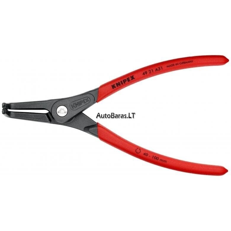 Replės išoriniams žiedams. Lenktos 210mm (Ø40-100mm) KNIPEX