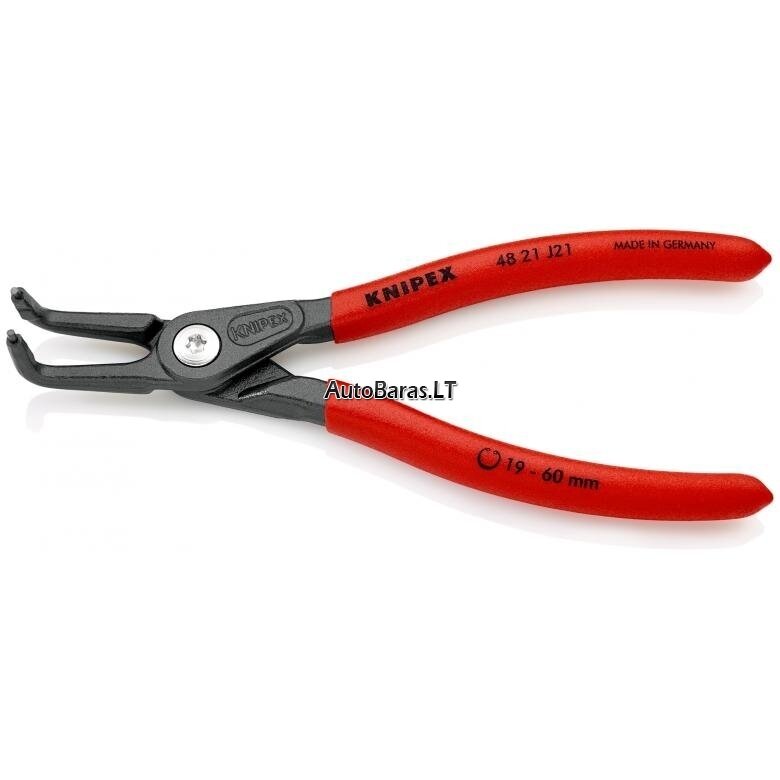 Replės vidiniams žiedams. Lenktos 165mm (Ø19-60mm) KNIPEX 1