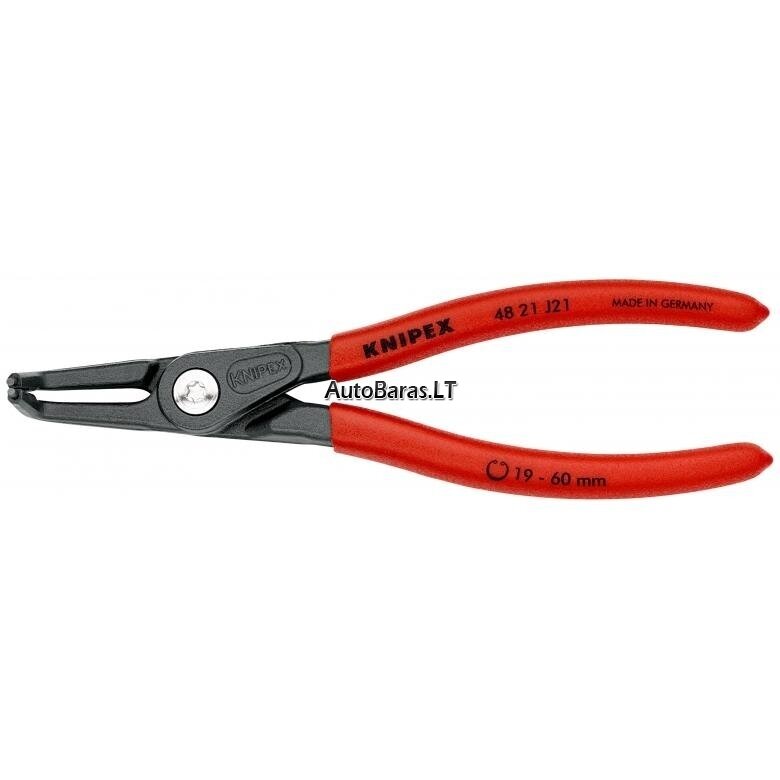 Replės vidiniams žiedams. Lenktos 165mm (Ø19-60mm) KNIPEX