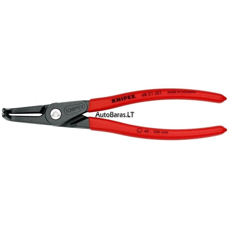 Replės vidiniams žiedams. Lenktos 210mm (Ø40-100mm) KNIPEX