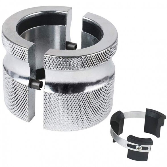 Riebokšlių montavimo įrankis motociklų amortizatoriams reguliuoti 39-49mm