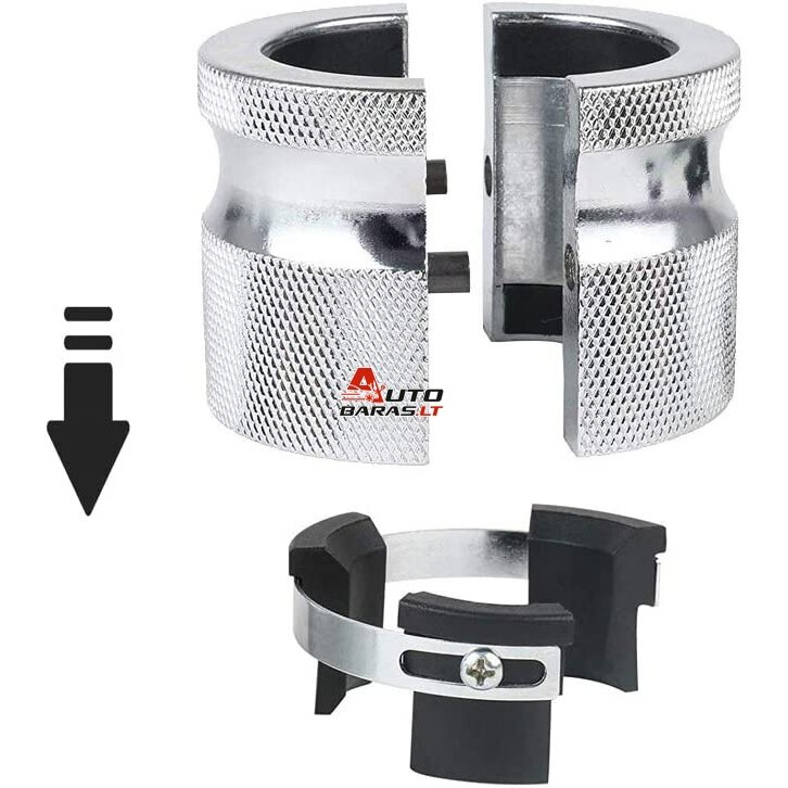 Riebokšlių montavimo įrankis motociklų amortizatoriams reguliuoti 39-49mm 2