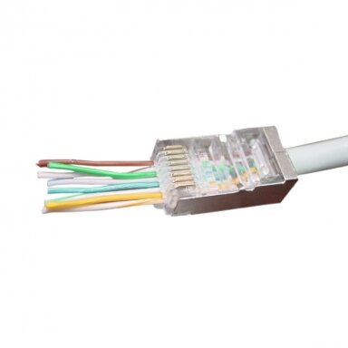 RJ45 kištukas (perkišamas, FTP, CAT6) RJ45 kištukas (perkišamas, FTP, CAT6)