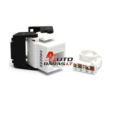 RJ45 lizdas Excel 100-215-WT-24 (Cat.6, UTP, keystone, 24vnt) RJ45 lizdas Excel 100-215-WT-24 (Cat.6, UTP, keystone, 24vnt)