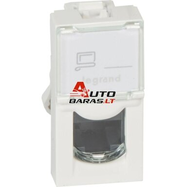RJ45 lizdas Mosaic UTP 5E Legrand 076551 (baltas)